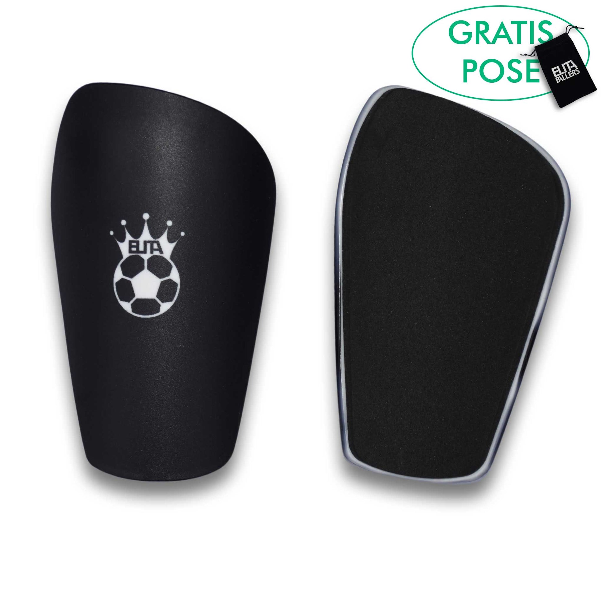 Mini Små Benskinner Diamantform Diamond Mini Shin Pads Til Fodbold Football Soccer Lightweight Sort Black 11x6cm